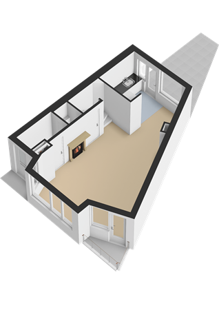 Floorplan - Hoogstraat 43, 2225 BD Katwijk